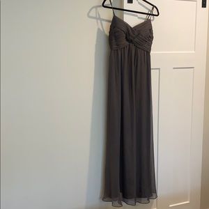 Anthropologie BHLDN grey crepe dress